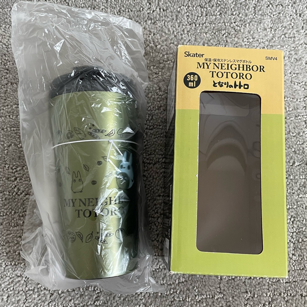 NEW Skater Stainless Steel Green Tumbler Mug With Cap 360ml My Neighbor Totoro